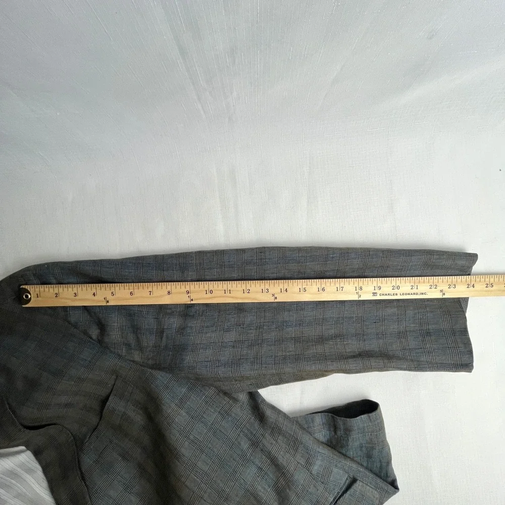 Flynt Sparrow‎ 44R Linen Blazer Gray Plaid Ticket Pocket Summer Sport Coat